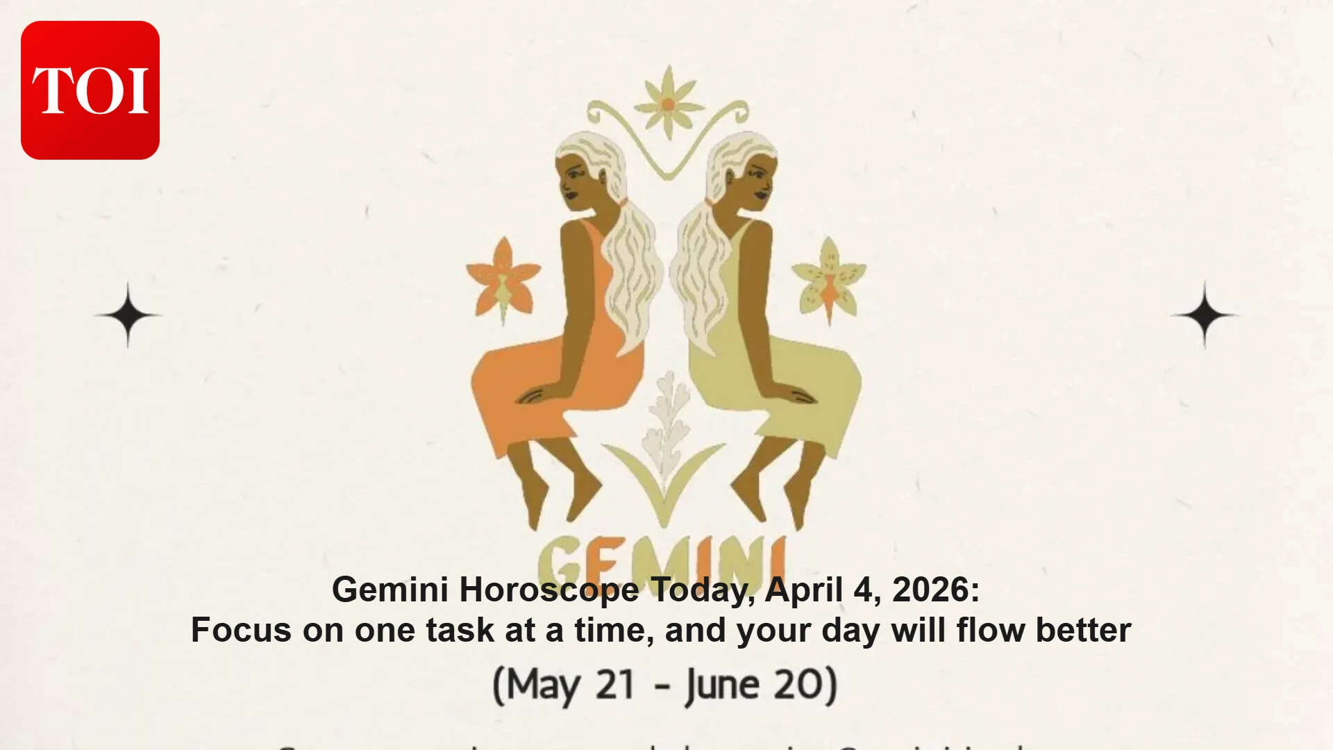 Gemini Daily Guidance: Mind runs fast, but focus; love, money and health stay steady