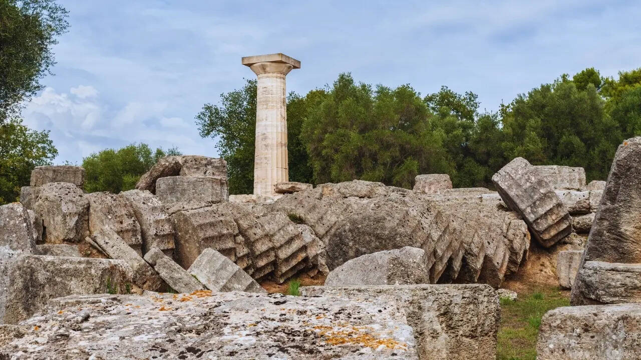 Statue of Zeus at Olympia in Greece
