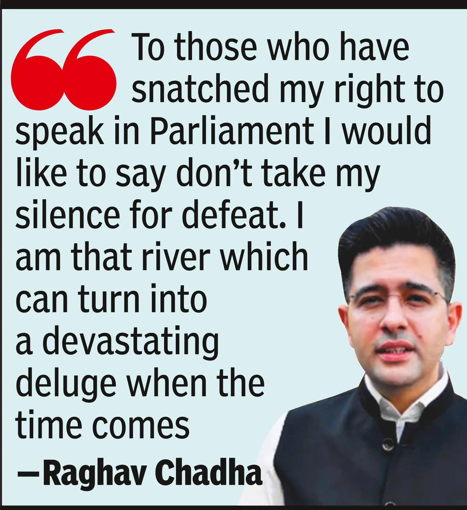 राघव कहते हैं, डरेंगे नहीं, आप नेता कहते हैं कि वह 'सॉफ्ट पीआर' में शामिल हैं