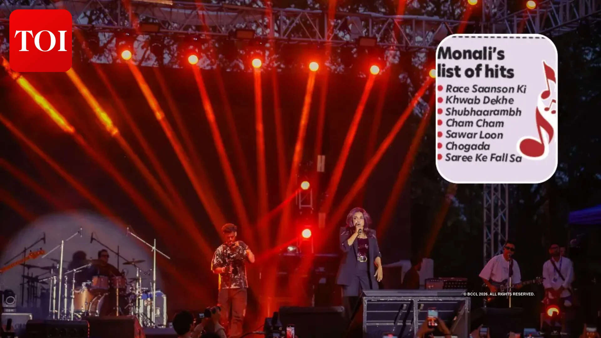 Between playful banter and heartfelt melodies, the crowd erupted in cheers as Monali Thakur took the stage on day two Between playful banter and heartfelt melodies, the crowd erupted in cheers as Monali Thakur took the stage on day two