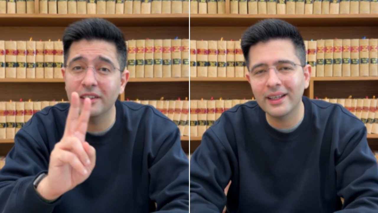 Raghav Chadha Video Message Warns Rivals After Absence