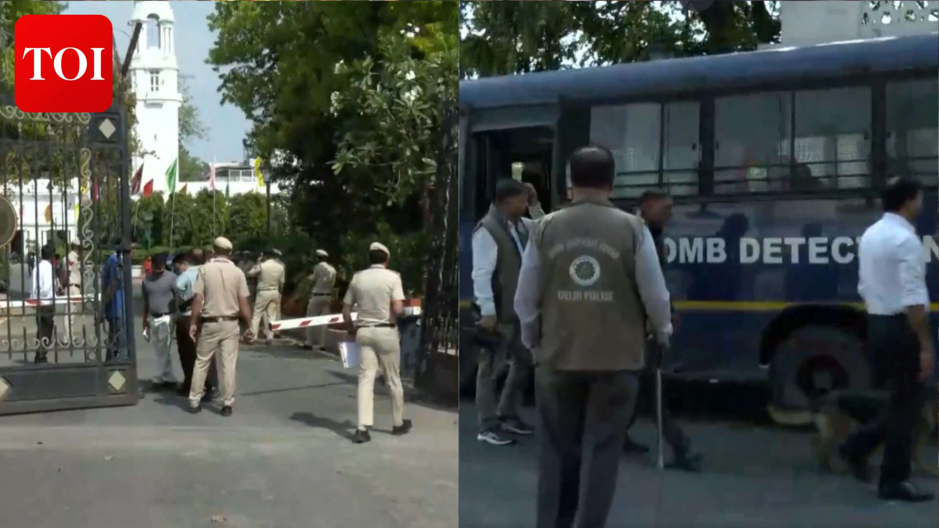 Security scare at Delhi Assembly: Car rams gate, masked men place flowers near Speakers office