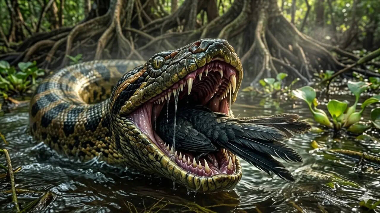 How anacondas hunt and feed