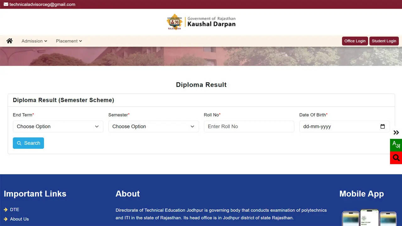 BTER declares diploma engineering third semester result out at techedu.rajasthan.gov.in for November 2025 session