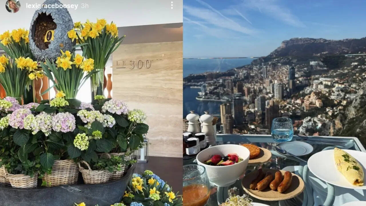 Instagram) Jake Dennis dines at a sea-facing restaurant in France