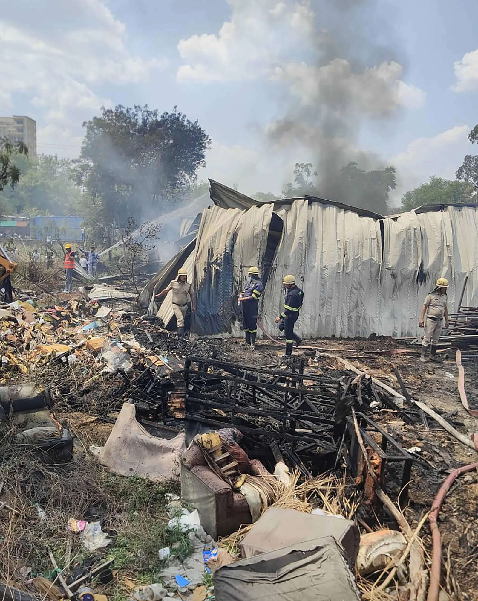 Welding spark triggers fire at furniture shop close to fuel station in Gurgaon Sector 89