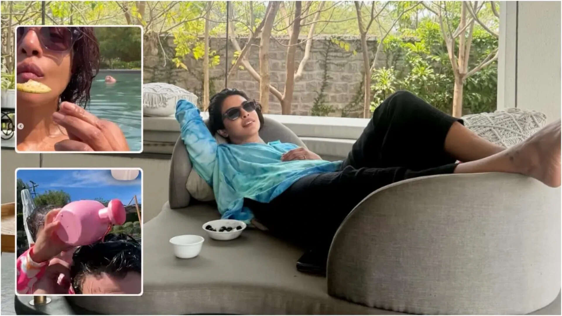 Priyanka's pool day: From savoring Kachi kairi to video chats