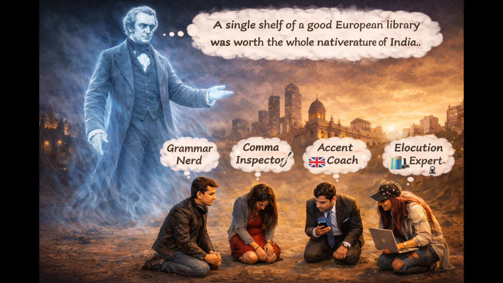 Macaulay's spectral influence on modern India