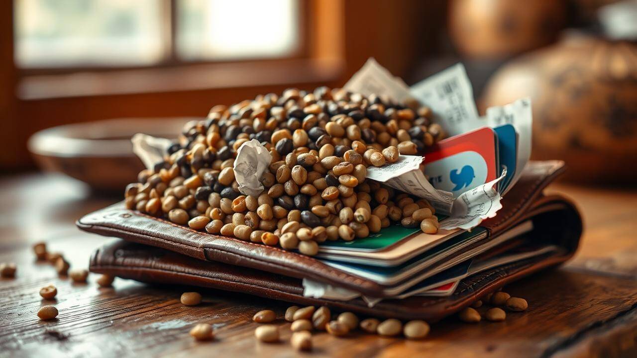 Overflowing Leather Wallet Contents