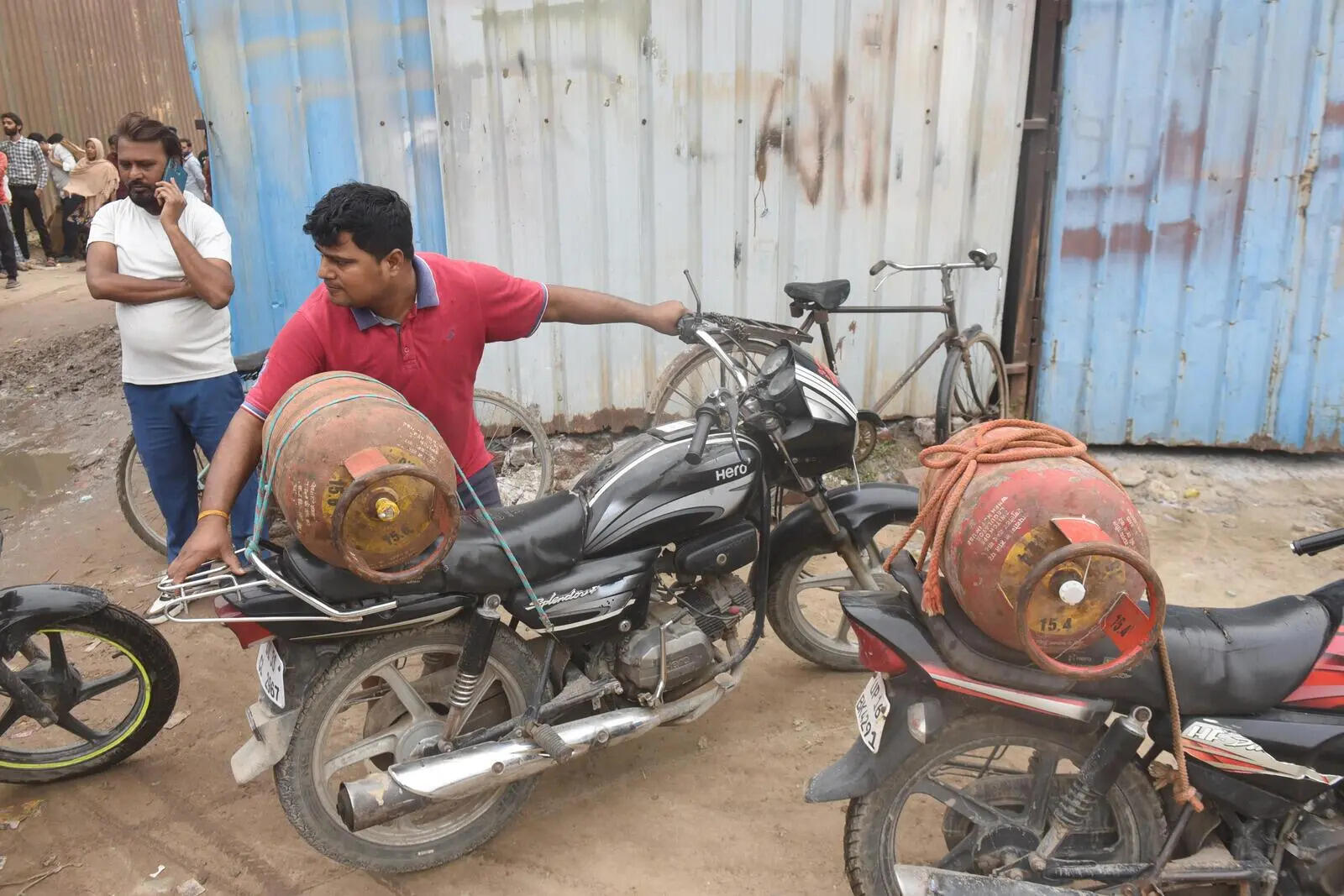 A cylinder, which would cost Rs 1,100 earlier, is now being sold at Rs 4,000 in the market