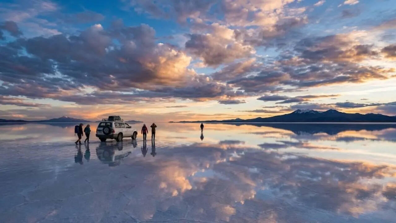 How rain turns a salt desert into the world’s largest mirror in Bolivia