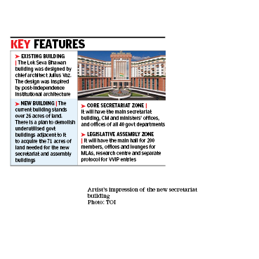 State starts process for new central secretariat, assembly buildings