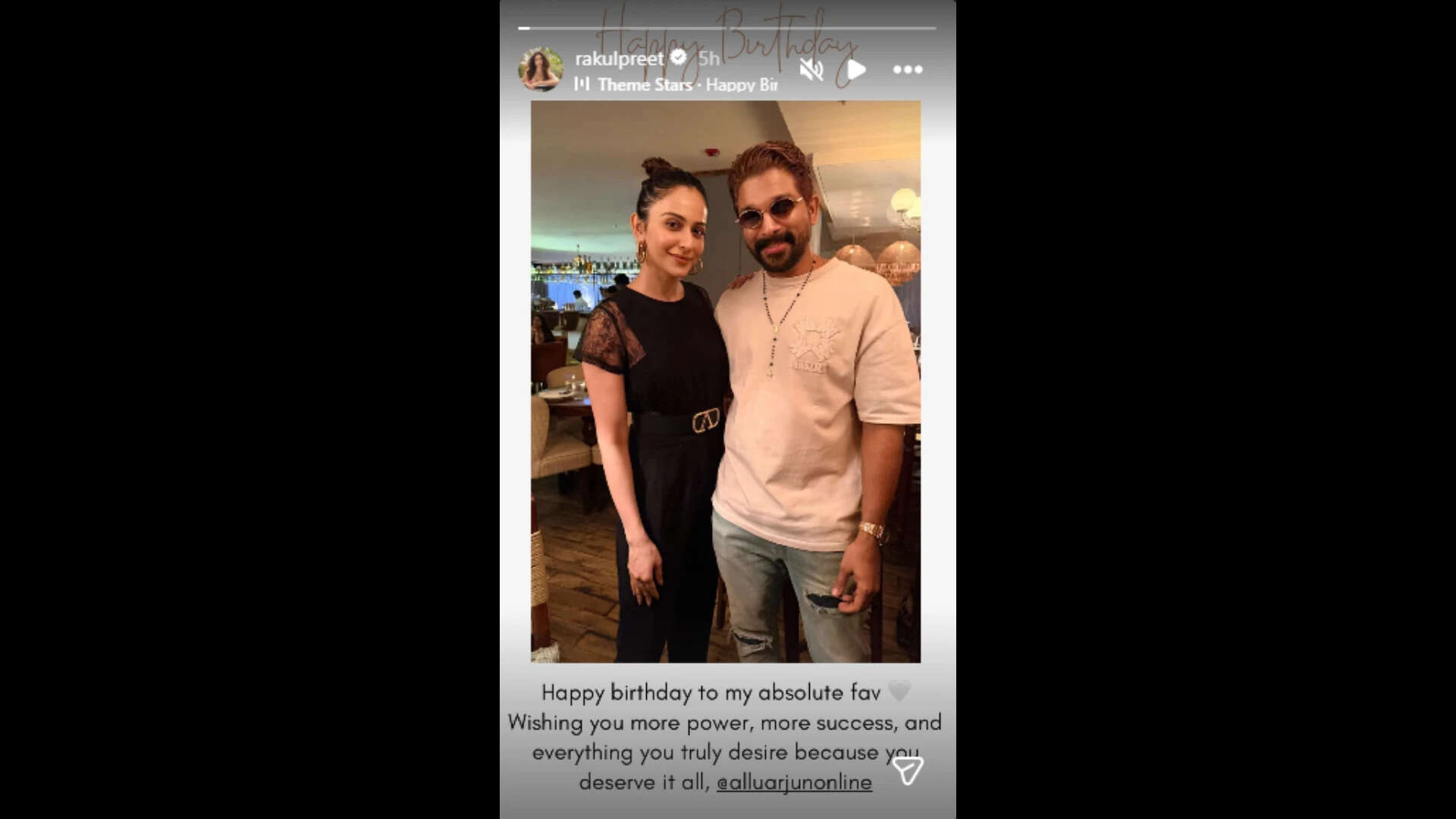 Rakul Preet Singh IG story