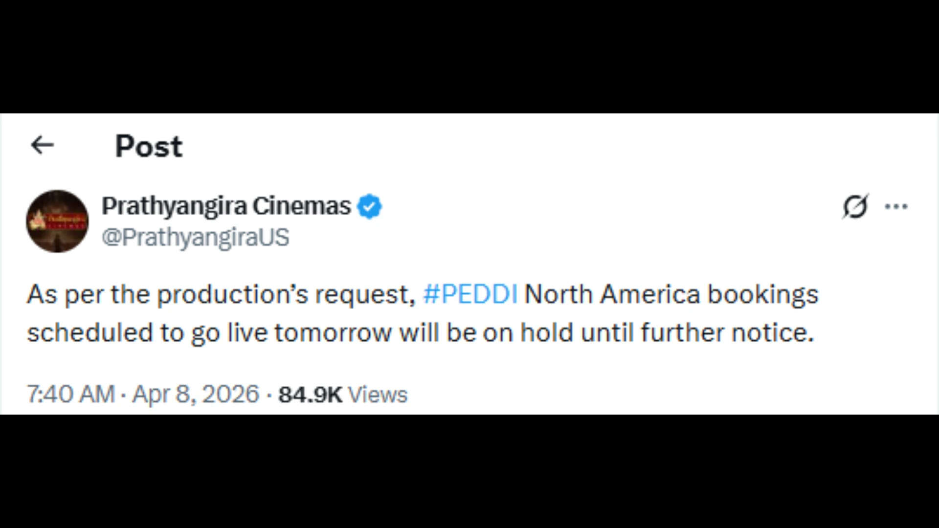 X (formerly Twitter) post