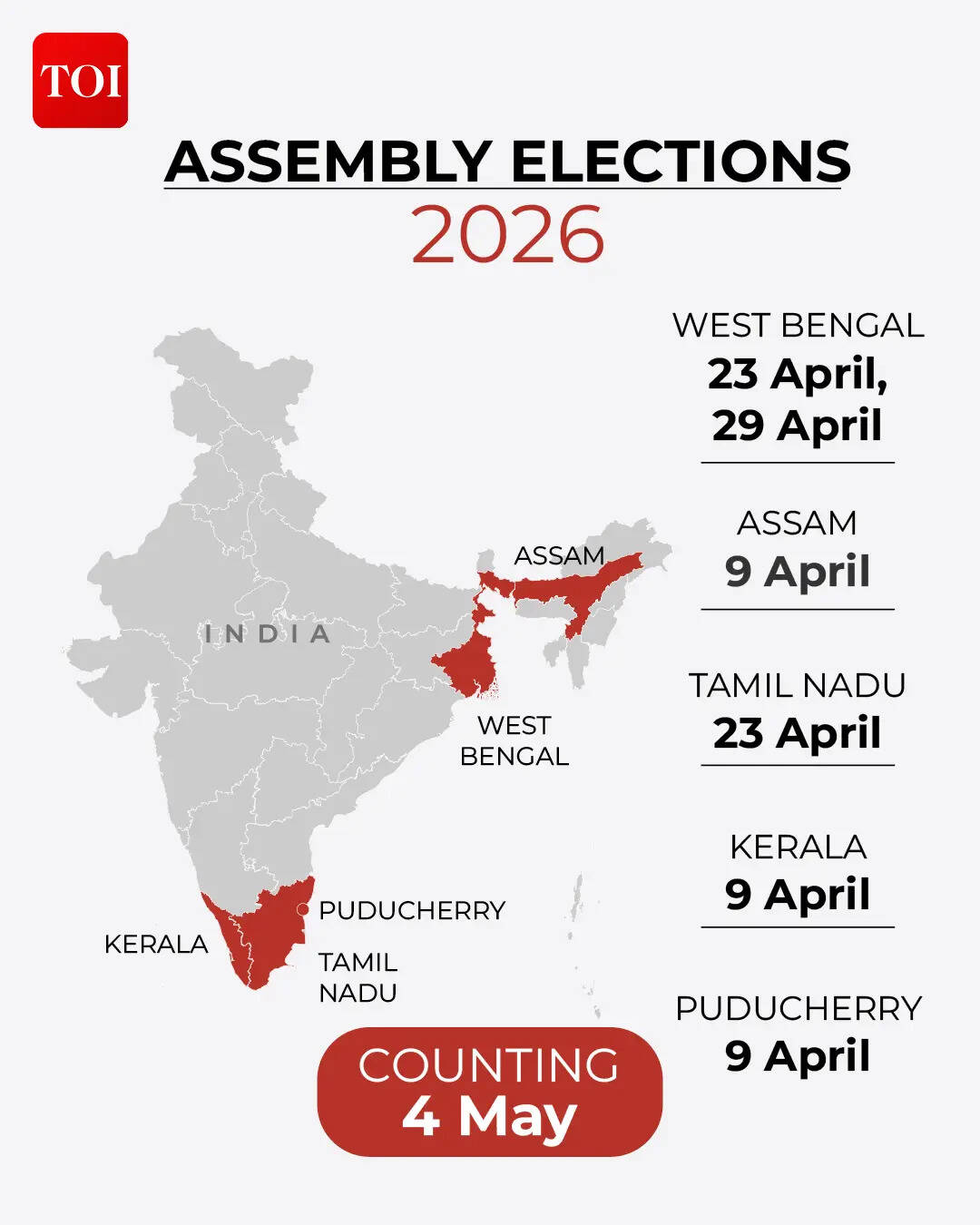 Assembly election schedule.