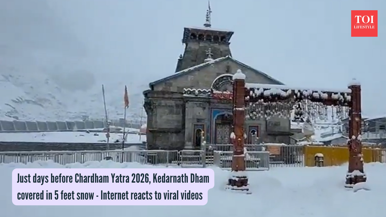 Just days before Chardham Yatra 2026, Kedarnath Dham covered in 5 feet snow - Internet reacts to viral videos