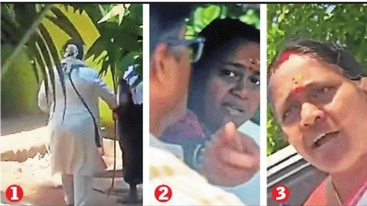1. Congress video which shows a BJP worker giving money to an elderly voter in Kannadi grama panchayat​ 2&3. Shobha Surendran confronts Congress workers| alleging they tried to block her vehicle