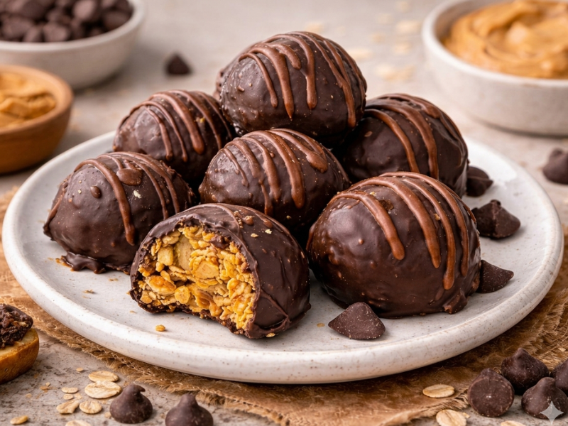 No-Bake Peanut Butter Protein Balls