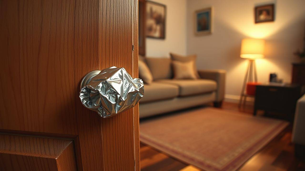Foil-Wrapped Doorknob Surprise