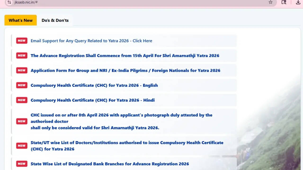 Amarnath Yatra official announcement