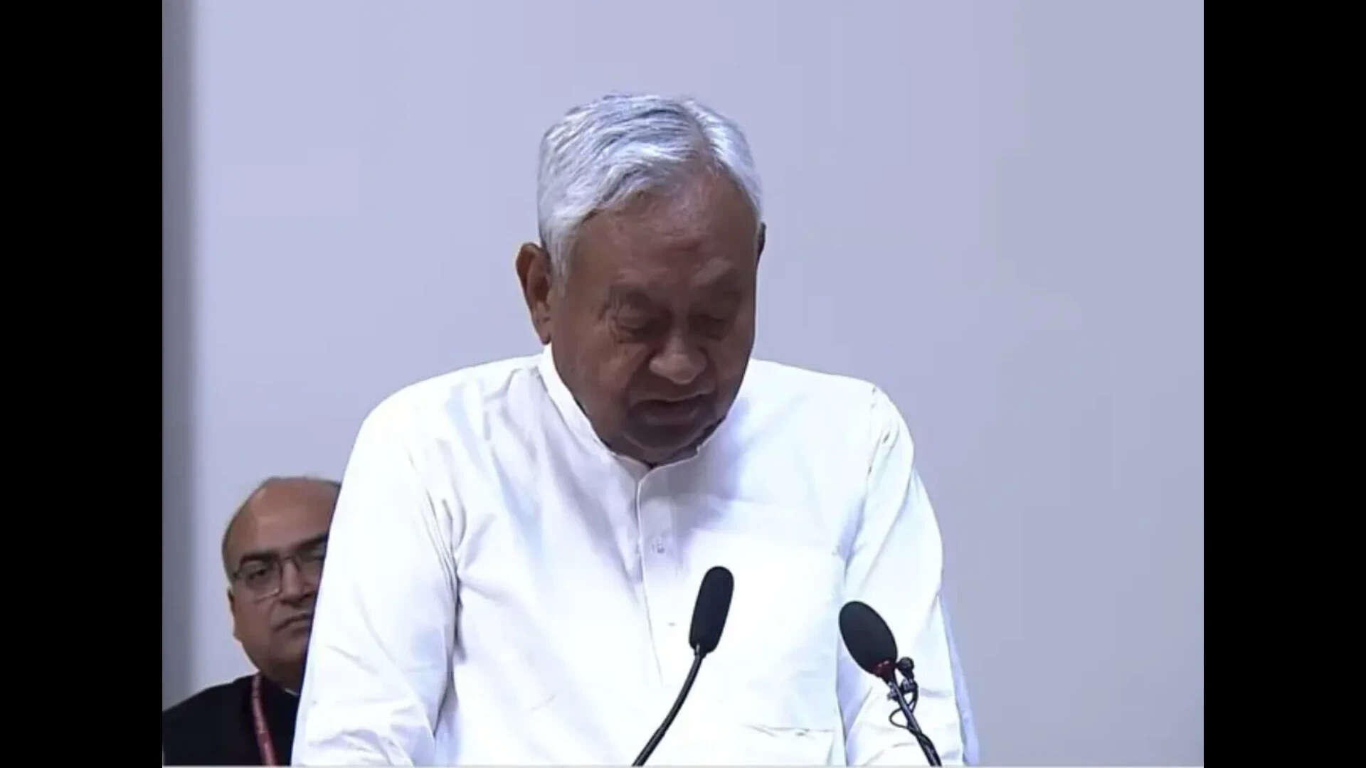 Nitish Kumar takes oath as Rajya Sabha MP