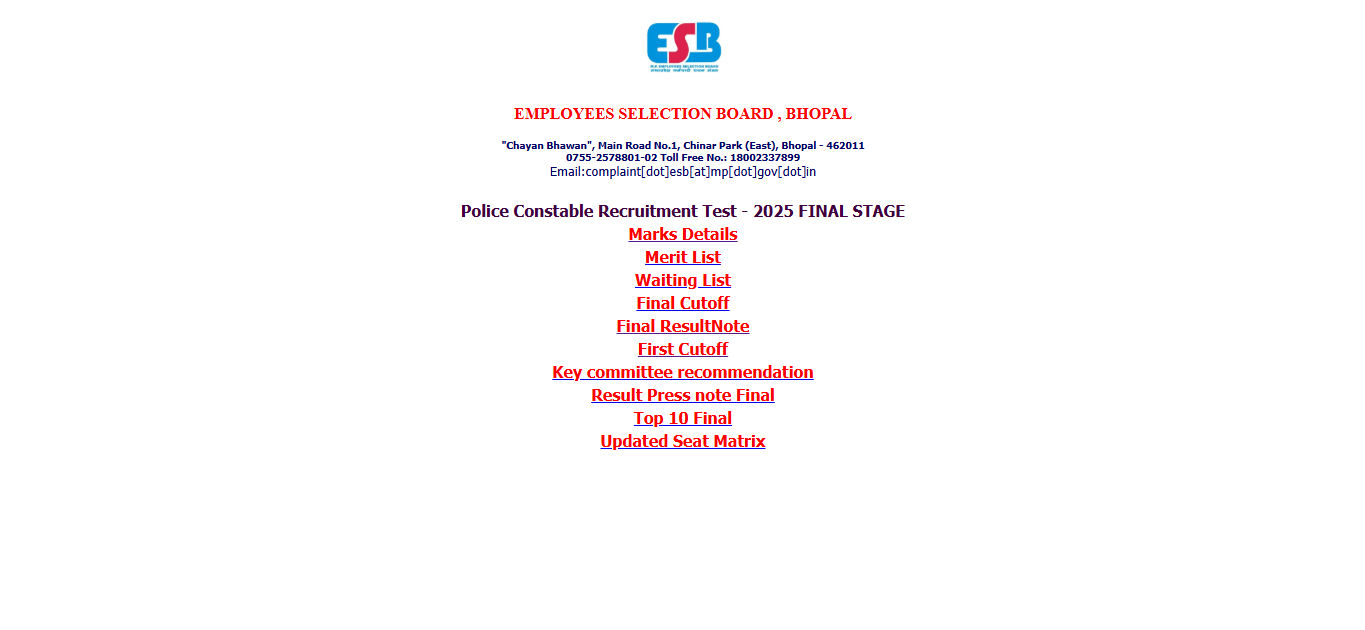 MPESB MP Police Constable final result 2026 released at esb.mp.gov.in: Direct link to download scorecards here