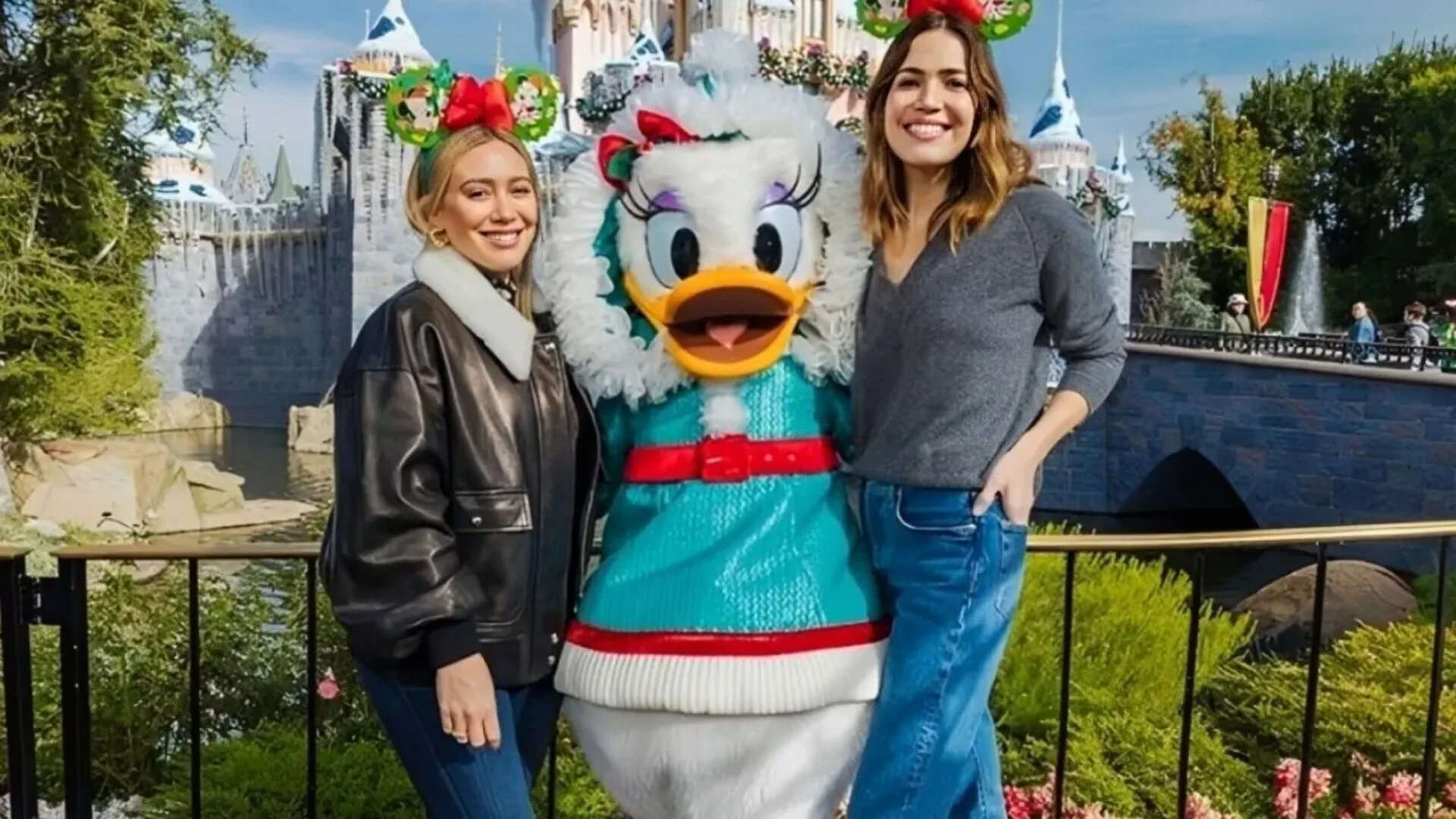 Mandy Moore and Hilary Duff enjoy a double date night at Bruce Springsteen concert