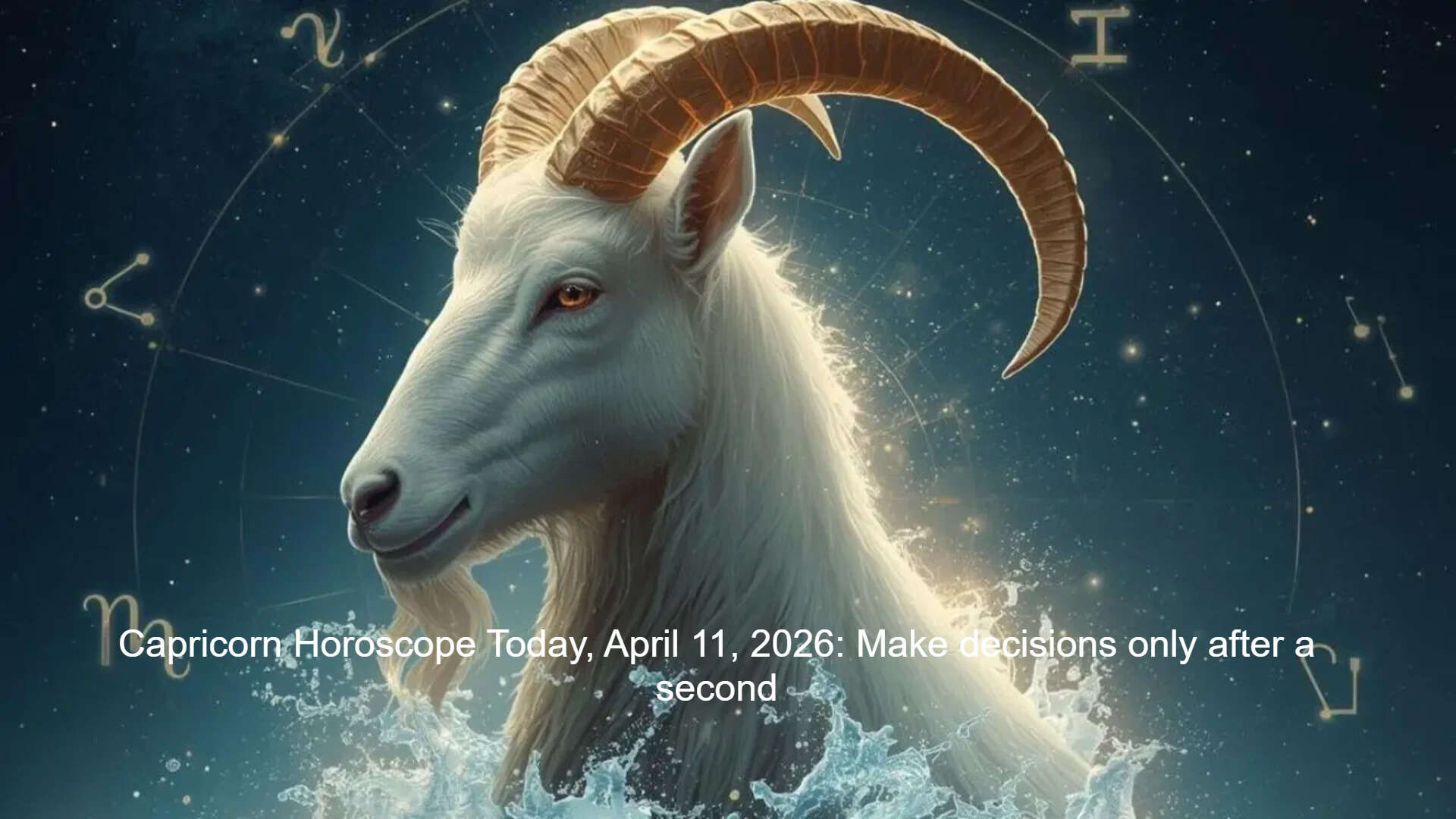 Capricorn Horoscope Today, April 11, 2026: Make decisions only after a second