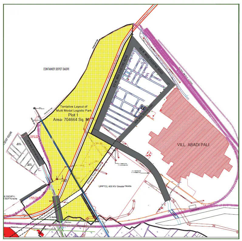 Map of Multi-Modal Logistic Park in Dadri Map of Multi-Modal Logistic Park in Dadri
