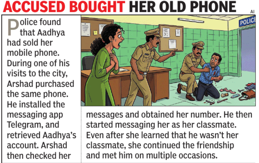 Accused bought her old phone
