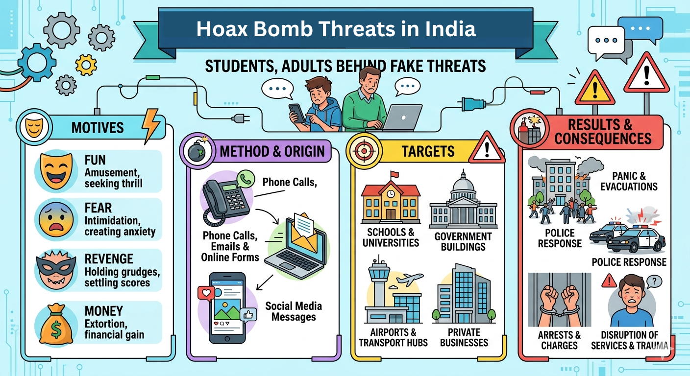 Hoax bomb threats in India