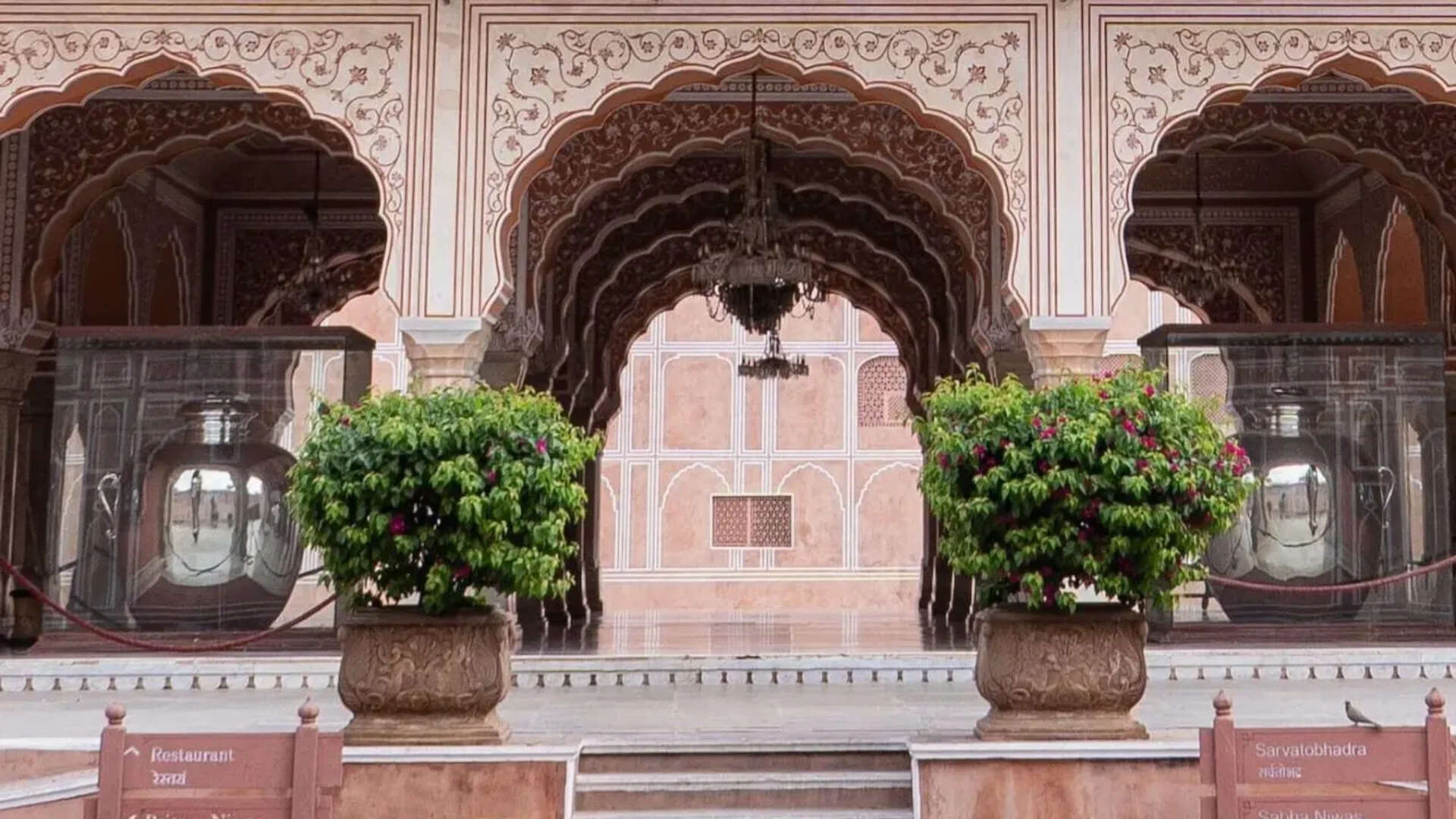 The silver urns at City Palace Museum, Jaipur.
