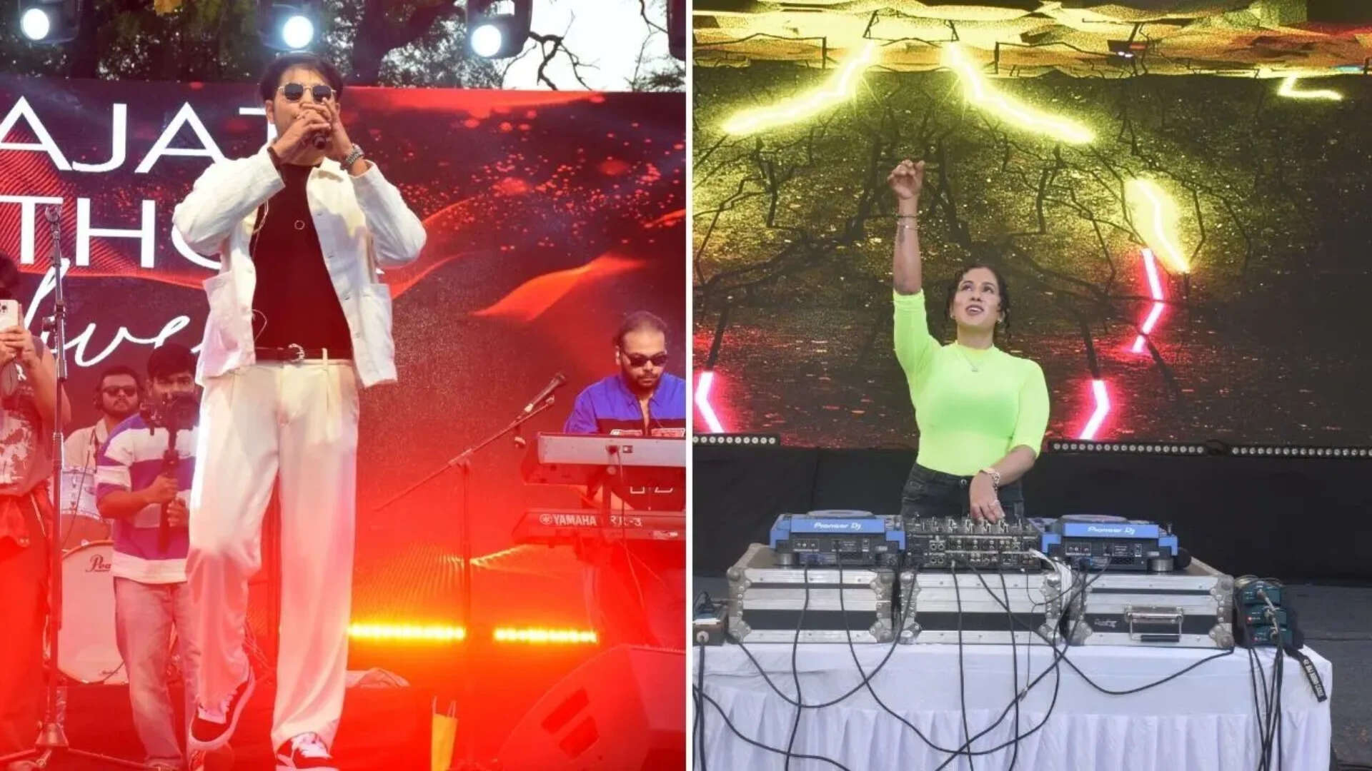 Rajat Rathor (L), DJ Kashish Rathore (R )