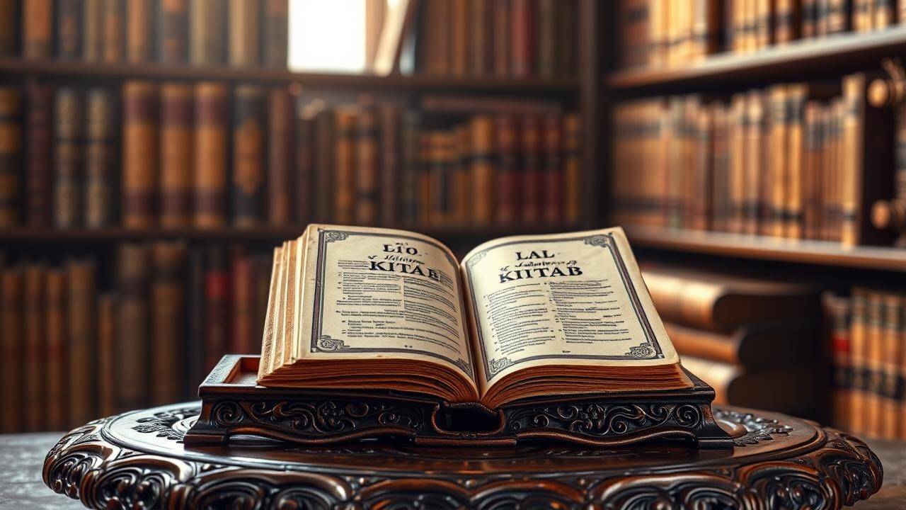 Lal Kitab on Antique Table