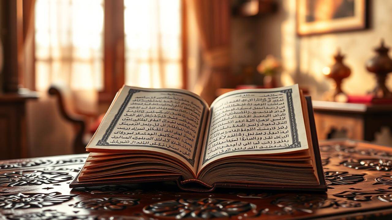 Lal Kitab Open on Carved Table