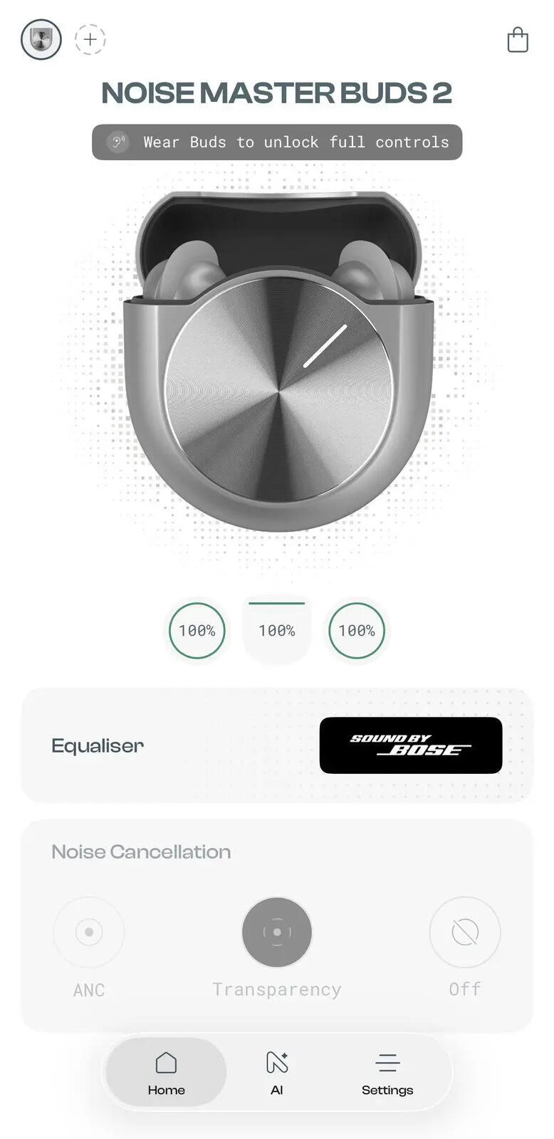 Noise Audio app offers multiple other customisations options