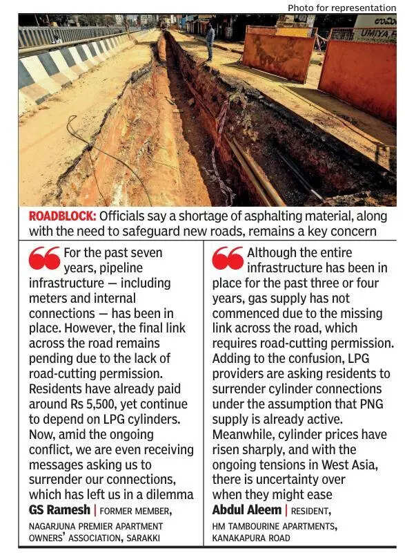 Bengalureans push for road-cut nod as West Asia war fuels GAIL gas demand