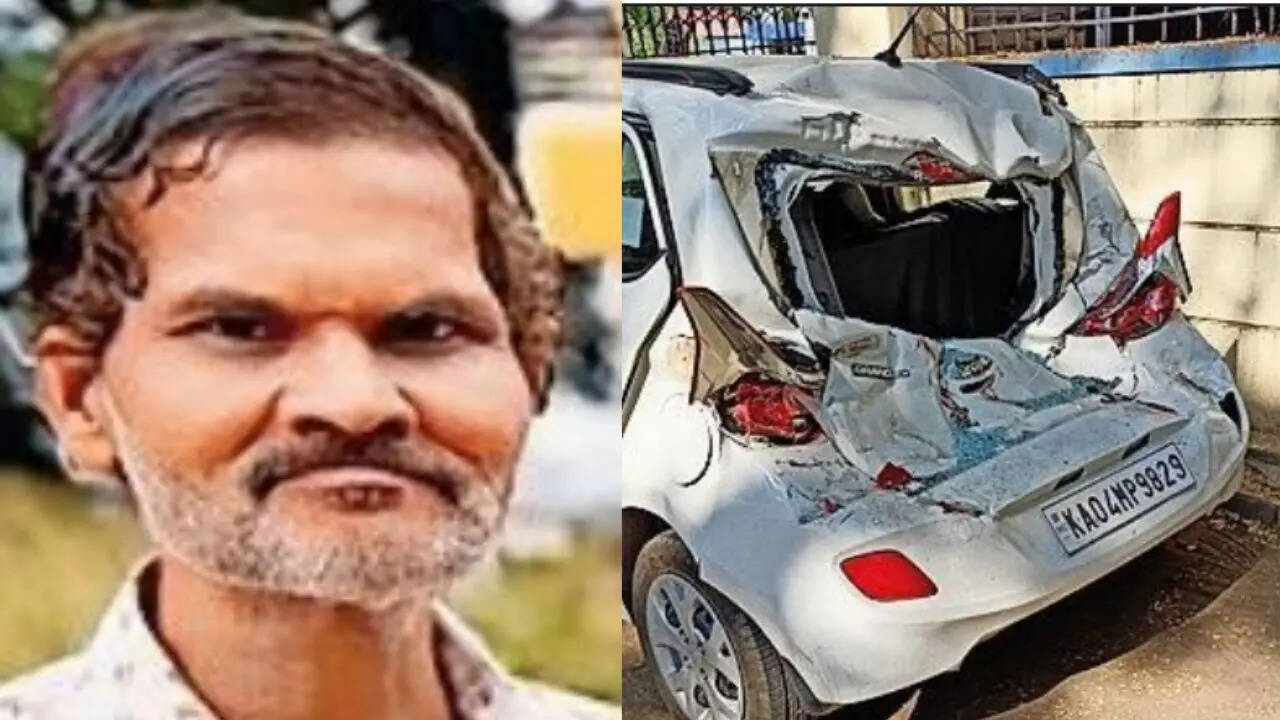 Bengaluru man killed after speeding reversing car pins him to parked bus