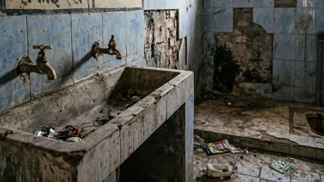 ​Abandoned school toilet shows neglect (AI image used for representational purpose only)