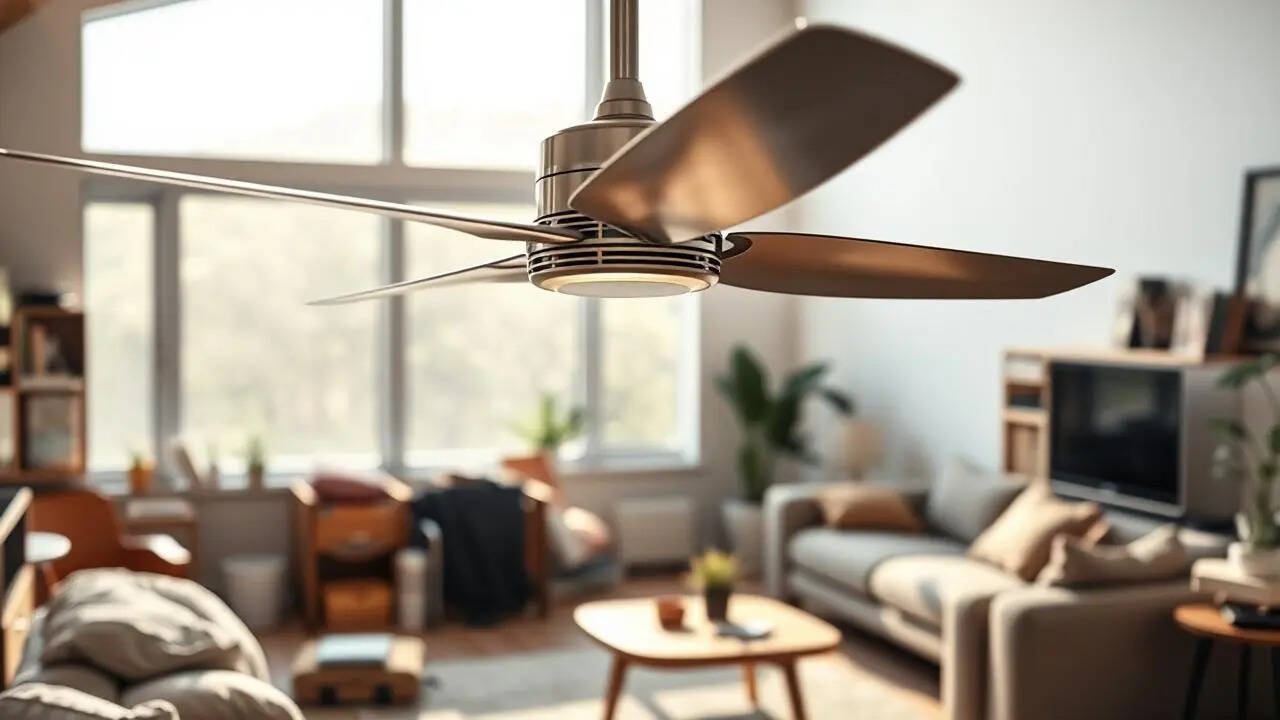 आधुनिक लिविंग रूम में ठंडी हवा