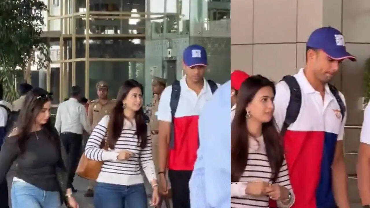 Arjun Tendulkar spotted with wife Saaniya, sister Sara before LSG vs RCB clash - WATCH