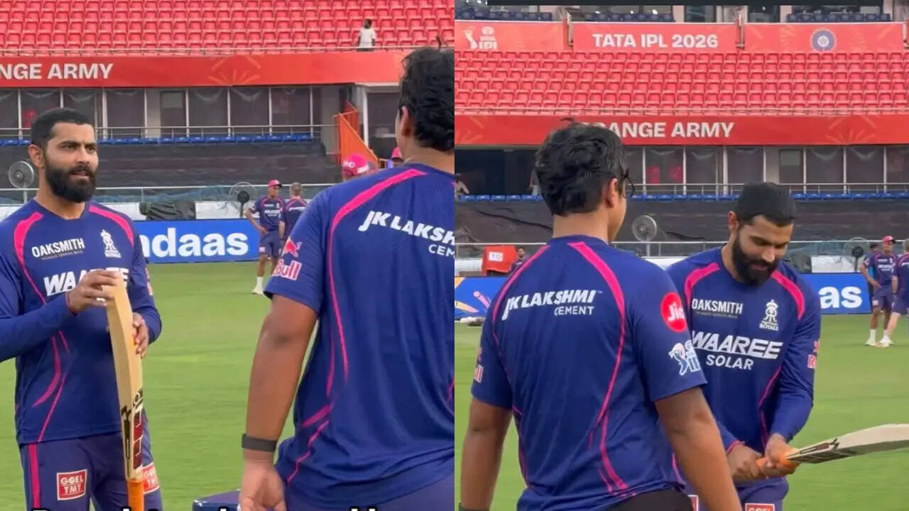 Jadeja inpects Vaibhav Sooryavanshi's bat, asks "Ye tune karwaya hai ki ... ' - WATCH