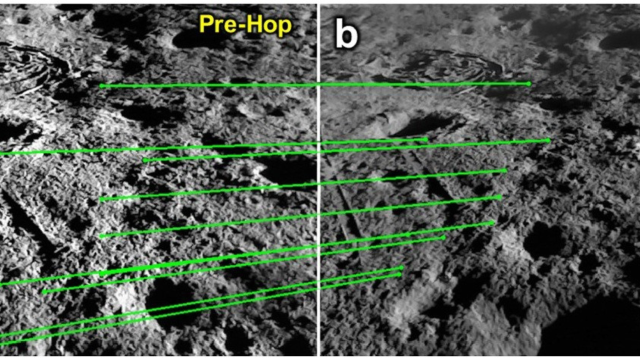 Vikram's 'hop' unravels surficial 'layers' near lunar south pole region