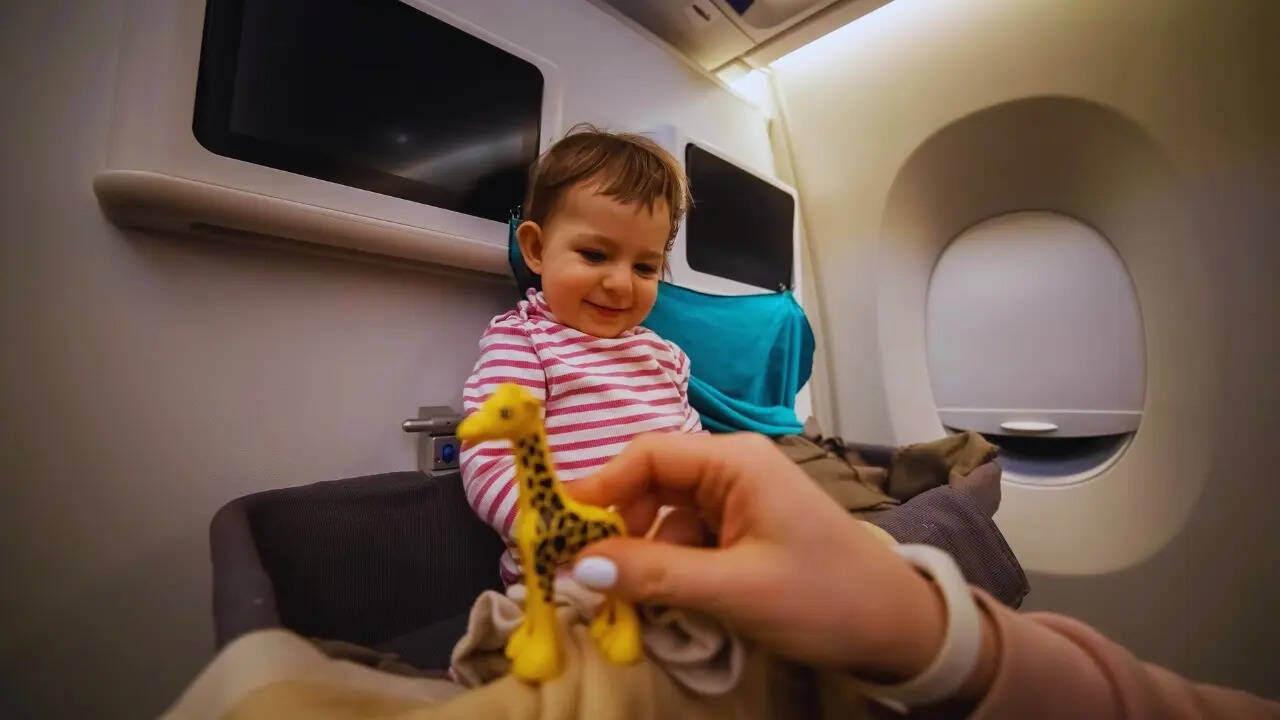 Entertaining a baby on a flight