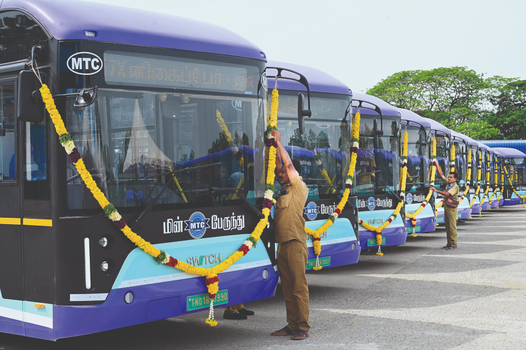 Electric buses are part of many manifestos