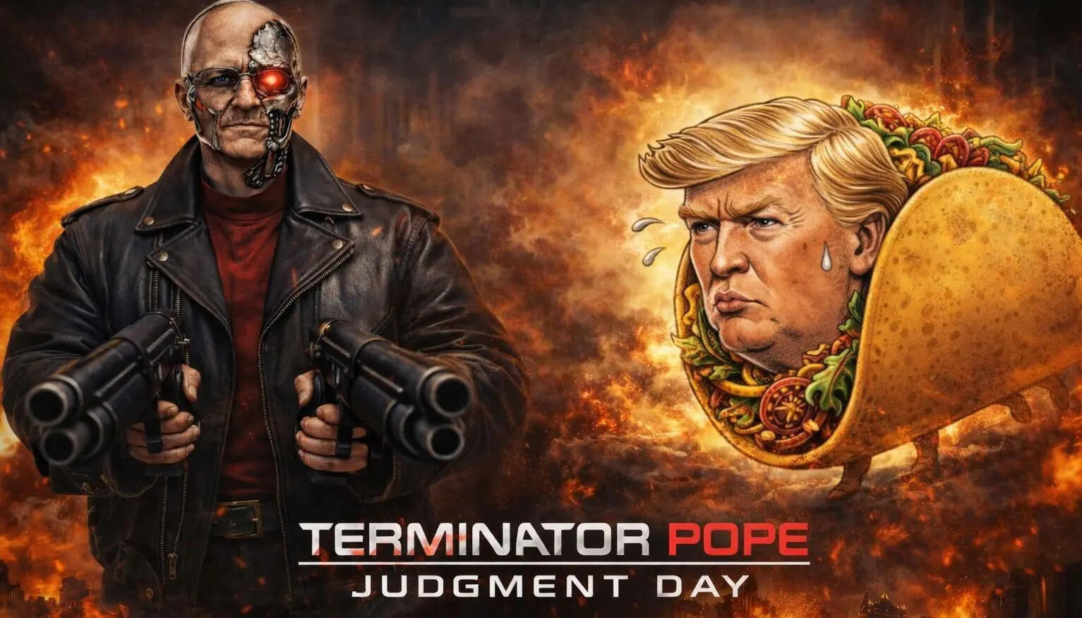 Terminator Pope vs TACO Trump