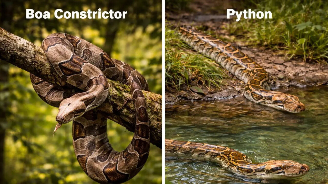 PC: AI-Generated Boa constrictor vs python behavior and movement