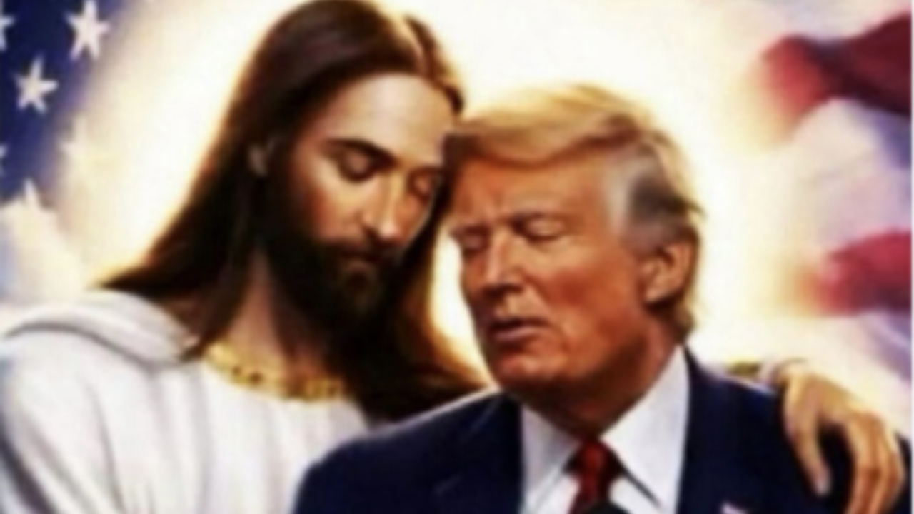 ‘Left lunatics might not like this’: Trump shares AI image of Jesus hugging him