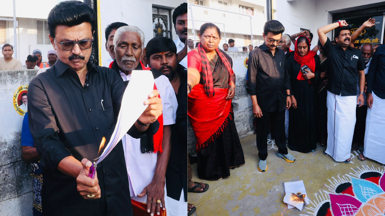 Tamil Nadu CM M K Stalin raises black flag, burns delimitation bill copy – Exam News AskPrep