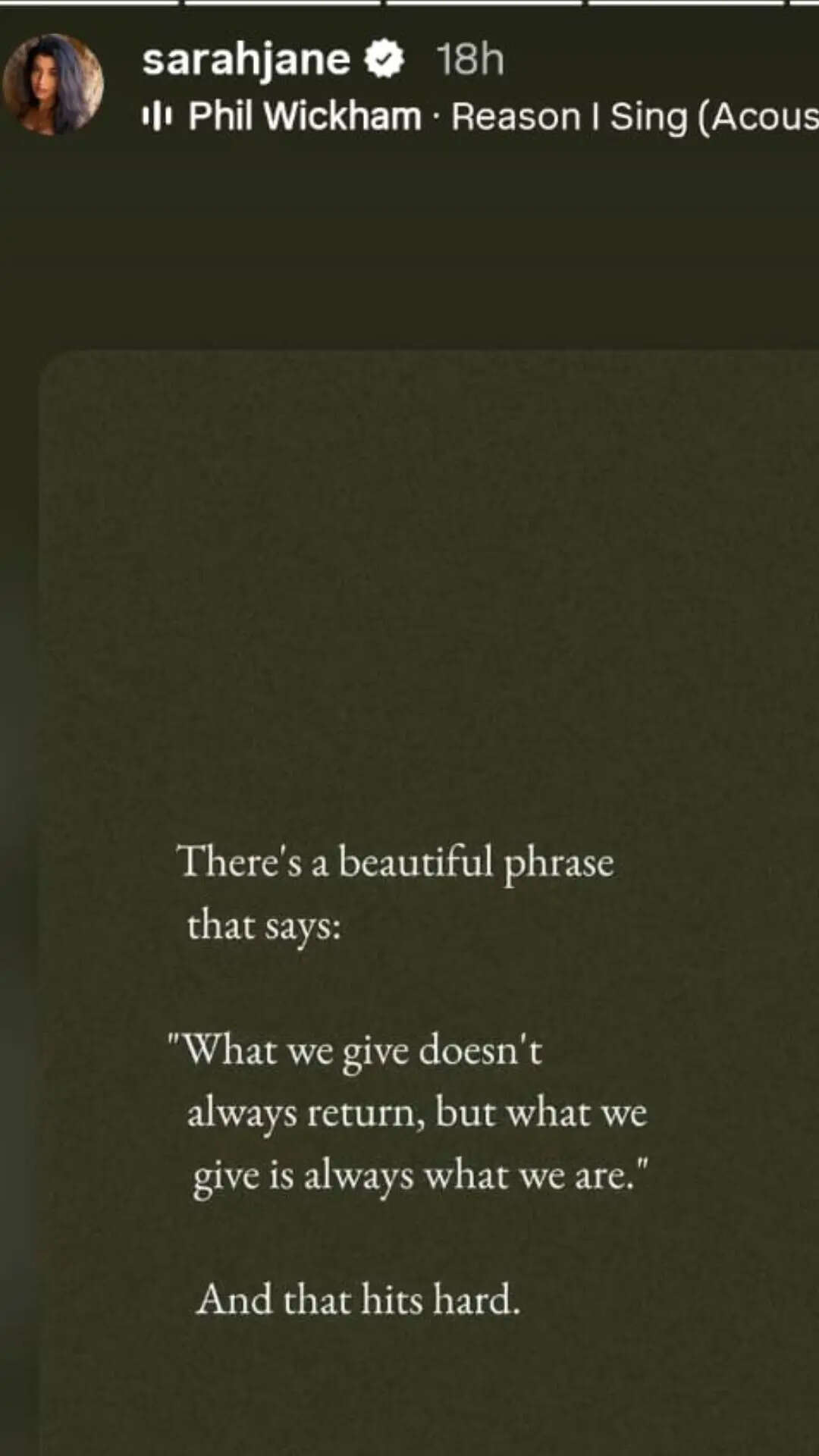 Sarah jane Ramos cryptic Instagram story